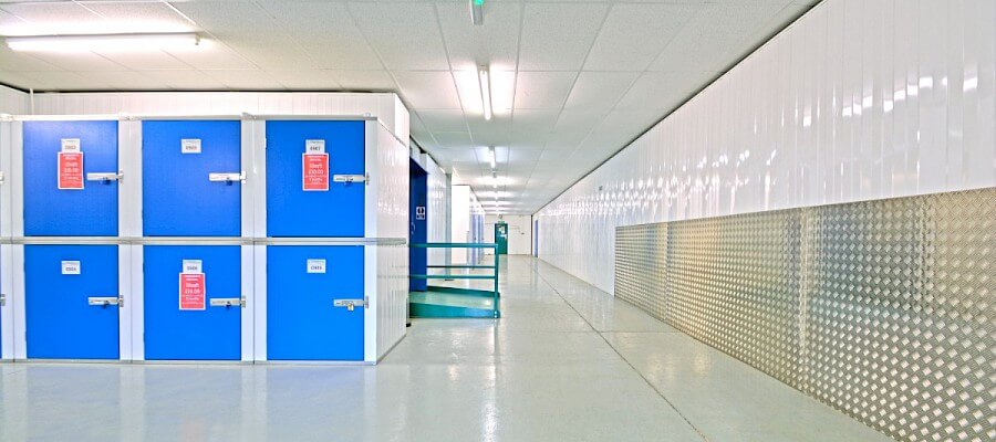 A self storage hallway
