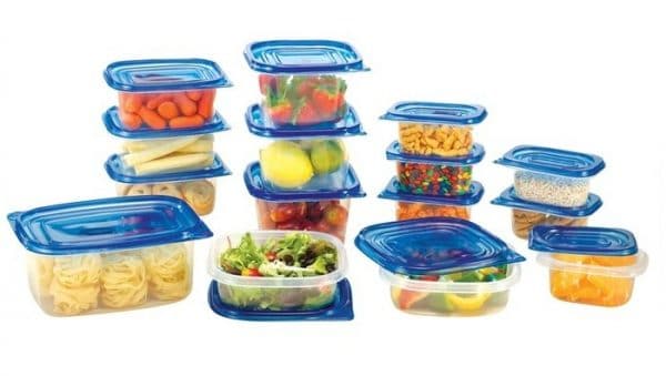 Pile of reusable containers