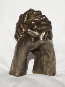Holding hands cast created by Victor Gillanders