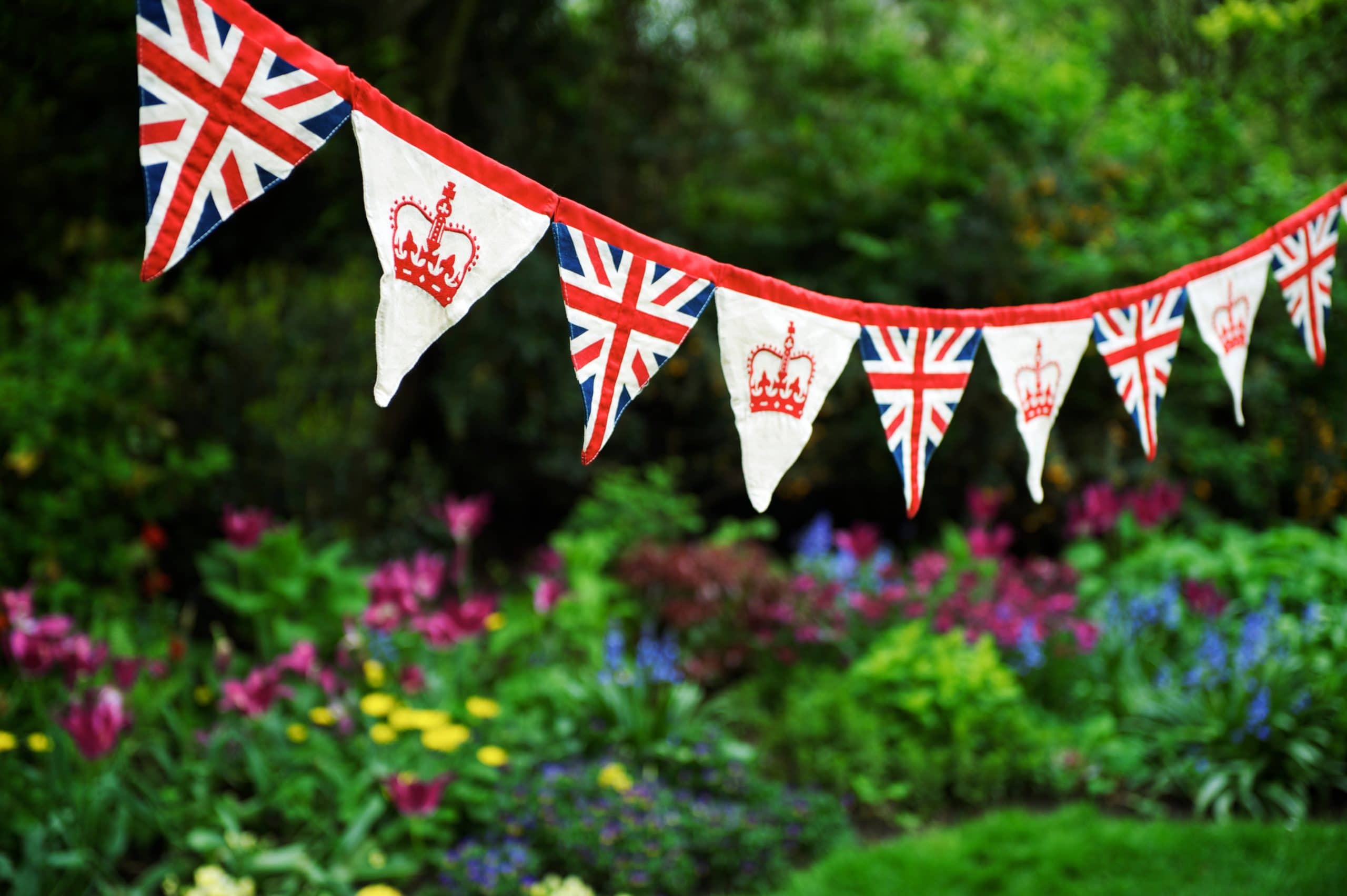 Jubilee Bunting for a Garden Party in Bicester