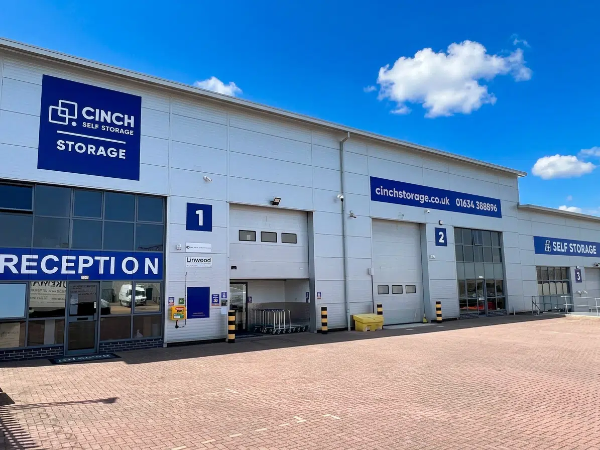Cinch Self Storage Gillingham. Image shows the external view of the storage facility.