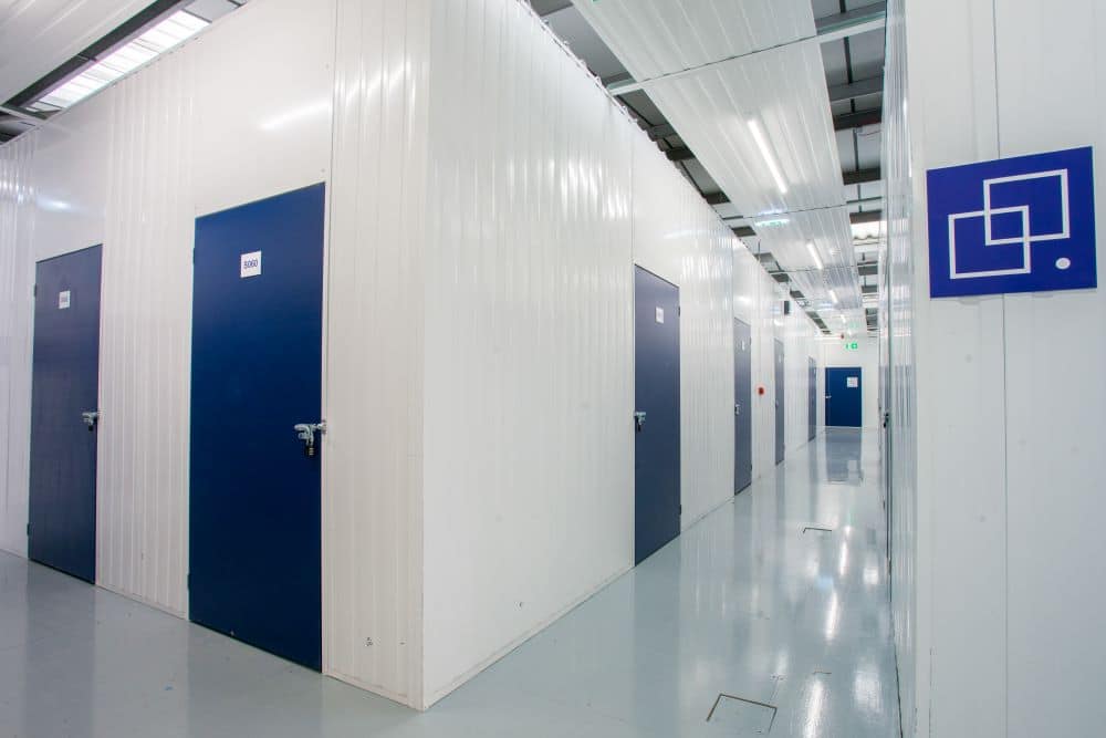 Image shows the corridor of Cinch Self Storage storage units in Brentwood