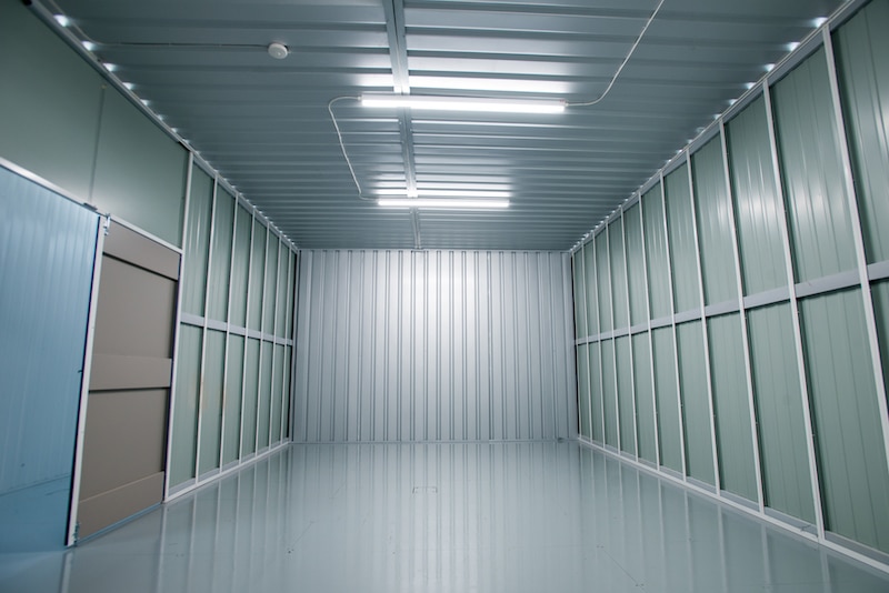 Storage containers vs Storage units - which is best for your storage needs? Image shows the interior of a large storage unit. 