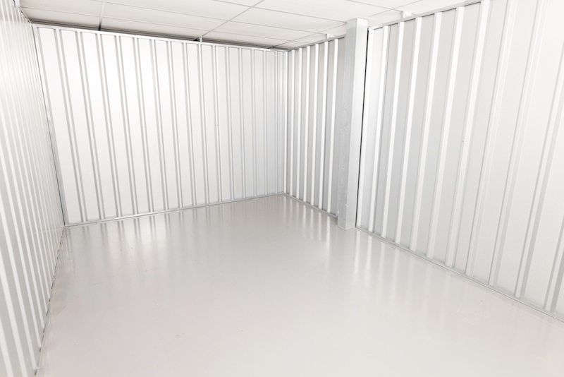 Storage rooms Sidcup. Image shows the interior of an empty storage unit.