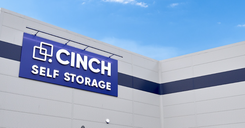 Storage facilities in Watford. Image shows the sign on the exterior of Cinch Self Storage Watford. 