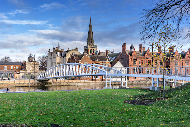 Image shows Bedford Riverside on the Great Ouse River