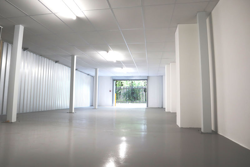 Business storage Newmarket. Image shows empty interior of an Enterprise storage unit.