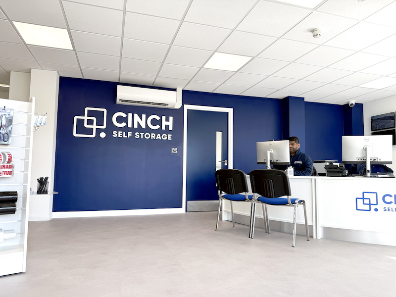 Swindon storage for students. Image shows reception area of Cinch Storage Swindon.