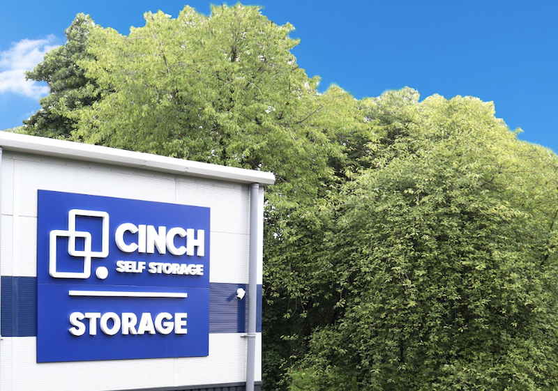 Best self storage why Cinch is the best. Image shows Cinch self storage external sign.