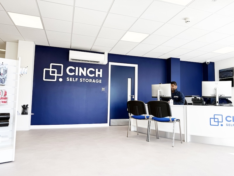 Best storage Brighton. Image shows reception area of Cinch Self Storage.