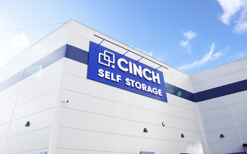 Storage unit Bedford. Image shows exterior sign of Cinch Storage Bedford.