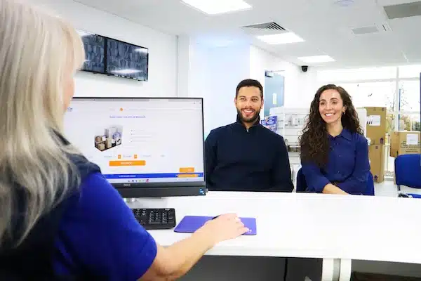 Couple looking for self-storage in Enfield