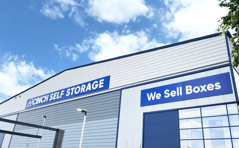Self storage in Gateshead. Image shows the external view of a Cinch Self Storage facility.