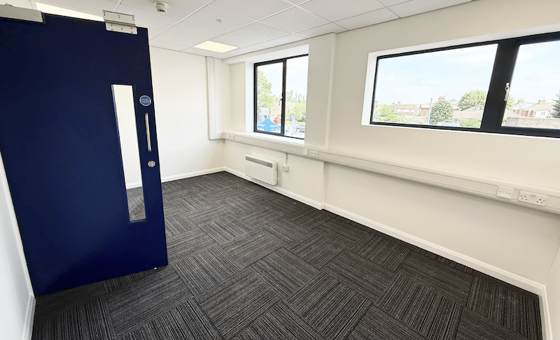 Office space Swindon. Image shows an empty office space in Cinch Storage Swindon. 