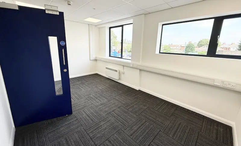 Office space Swindon. Image shows an empty office space in Cinch Storage Swindon.