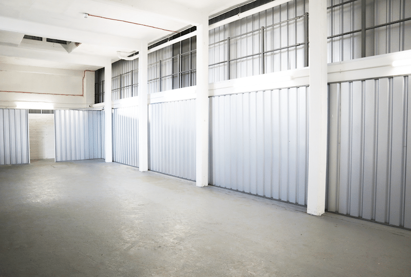 Business storage Newcastle. Image shows a large storage space empty ready for businesses.
